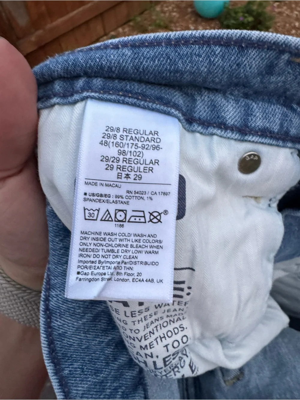 GAP Light Blue Distressed Denim Cutoff Shorts